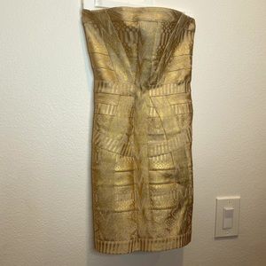 Gorgeous Gold stretch dress XS